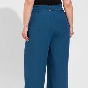 Wide Leg Studio Crepe High Rise Pant